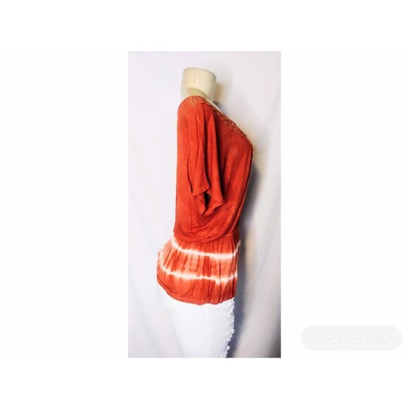 Orange Tie Dyed Top M - Picture 2 of 6